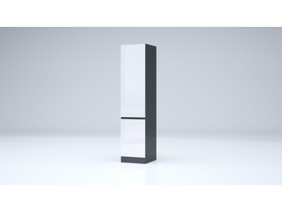 Гардероб ЛЕО 1 (антрацит гланц/бяло гланц)